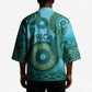 Africa Tribal Traditional Pattern Kimono Blue Motif