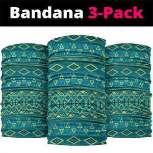 Afro Tribal Traditional Pattern Neck Gaiter Blue Motif - African Pride