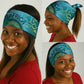 Afro Tribal Traditional Pattern Neck Gaiter Blue Motif LT9