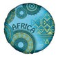 Afro Tribal Traditional Pattern Spare Tire Cover Blue Motif