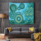 Afro Tribal Traditional Pattern Tapestry Blue Motif