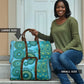 Africa Tribal Traditional Pattern Travel Bag Blue Motif