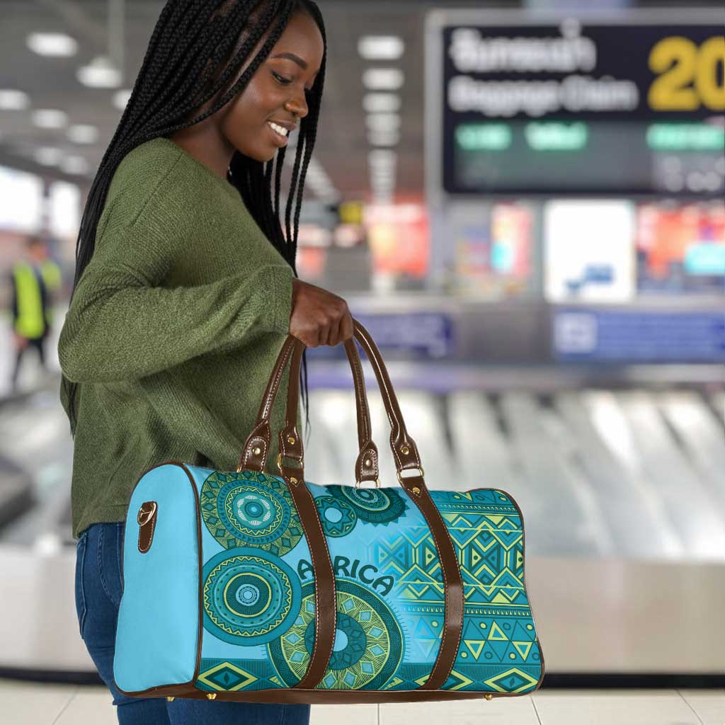 Africa Tribal Traditional Pattern Travel Bag Blue Motif