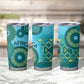 Afro Tribal Traditional Pattern Tumbler Cup Blue Motif