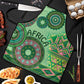 Africa Tribal Traditional Pattern Apron Green Motif