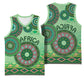 Afro Tribal Traditional Pattern Basketball Jersey Green Motif - African Pride