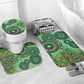 Africa Tribal Traditional Pattern Bathroom Set Green Motif