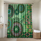 Africa Tribal Traditional Pattern Bathroom Set Green Motif
