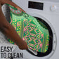 Africa Tribal Traditional Pattern Bathroom Set Green Motif