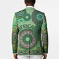 Africa Tribal Traditional Pattern Blazer Green Motif