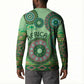 Africa Tribal Traditional Pattern Button Sweatshirt Green Motif