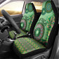 Afro Tribal Traditional Pattern Car Seat Cover Green Motif