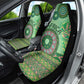 Afro Tribal Traditional Pattern Car Seat Cover Green Motif