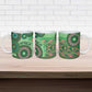 Africa Tribal Traditional Pattern Ceramic Mug Green Motif