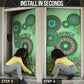 Africa Tribal Traditional Pattern Door Cover Green Motif
