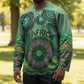 Africa Tribal Traditional Pattern Hockey Jersey Green Motif