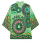 Africa Tribal Traditional Pattern Kimono Green Motif