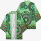 Africa Tribal Traditional Pattern Kimono Green Motif