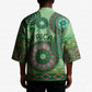 Africa Tribal Traditional Pattern Kimono Green Motif