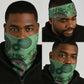 Afro Tribal Traditional Pattern Neck Gaiter Green Motif LT9
