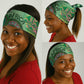 Afro Tribal Traditional Pattern Neck Gaiter Green Motif LT9