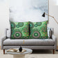Africa Tribal Traditional Pattern Pillow Cover Green Motif