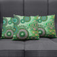 Africa Tribal Traditional Pattern Pillow Cover Green Motif