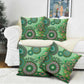 Africa Tribal Traditional Pattern Pillow Cover Green Motif