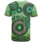 Afro Tribal Traditional Pattern T shirt Green Motif