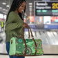 Africa Tribal Traditional Pattern Travel Bag Green Motif