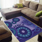 Afro Tribal Traditional Pattern Area Rug Purple Motif