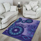 Afro Tribal Traditional Pattern Area Rug Purple Motif