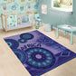 Afro Tribal Traditional Pattern Area Rug Purple Motif