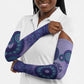 Africa Tribal Traditional Pattern Arm Sleeves Purple Motif