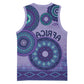 Afro Tribal Traditional Pattern Basketball Jersey Purple Motif - African Pride