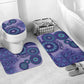 Africa Tribal Traditional Pattern Bathroom Set Purple Motif