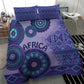 Afro Tribal Traditional Pattern Bedding Set Purple Motif