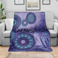Afro Tribal Traditional Pattern Blanket Purple Motif