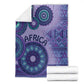Afro Tribal Traditional Pattern Blanket Purple Motif
