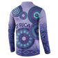 Africa Tribal Traditional Pattern Button Sweatshirt Purple Motif