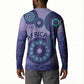 Africa Tribal Traditional Pattern Button Sweatshirt Purple Motif