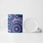 Africa Tribal Traditional Pattern Ceramic Mug Purple Motif