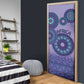 Africa Tribal Traditional Pattern Door Cover Purple Motif