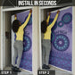 Africa Tribal Traditional Pattern Door Cover Purple Motif