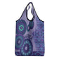 Afro Tribal Traditional Pattern Grocery Bag Purple Motif