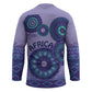 Africa Tribal Traditional Pattern Hockey Jersey Purple Motif