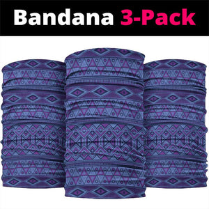 Afro Tribal Traditional Pattern Neck Gaiter Purple Motif - African Pride