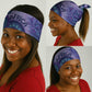 Afro Tribal Traditional Pattern Neck Gaiter Purple Motif LT9