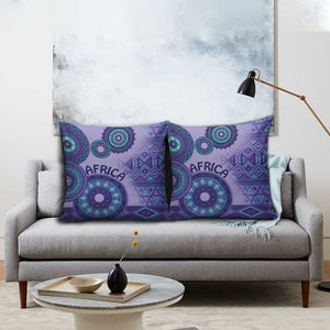 Africa Tribal Traditional Pattern Pillow Cover Purple Motif