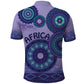Afro Tribal Traditional Pattern Polo Shirt Purple Motif